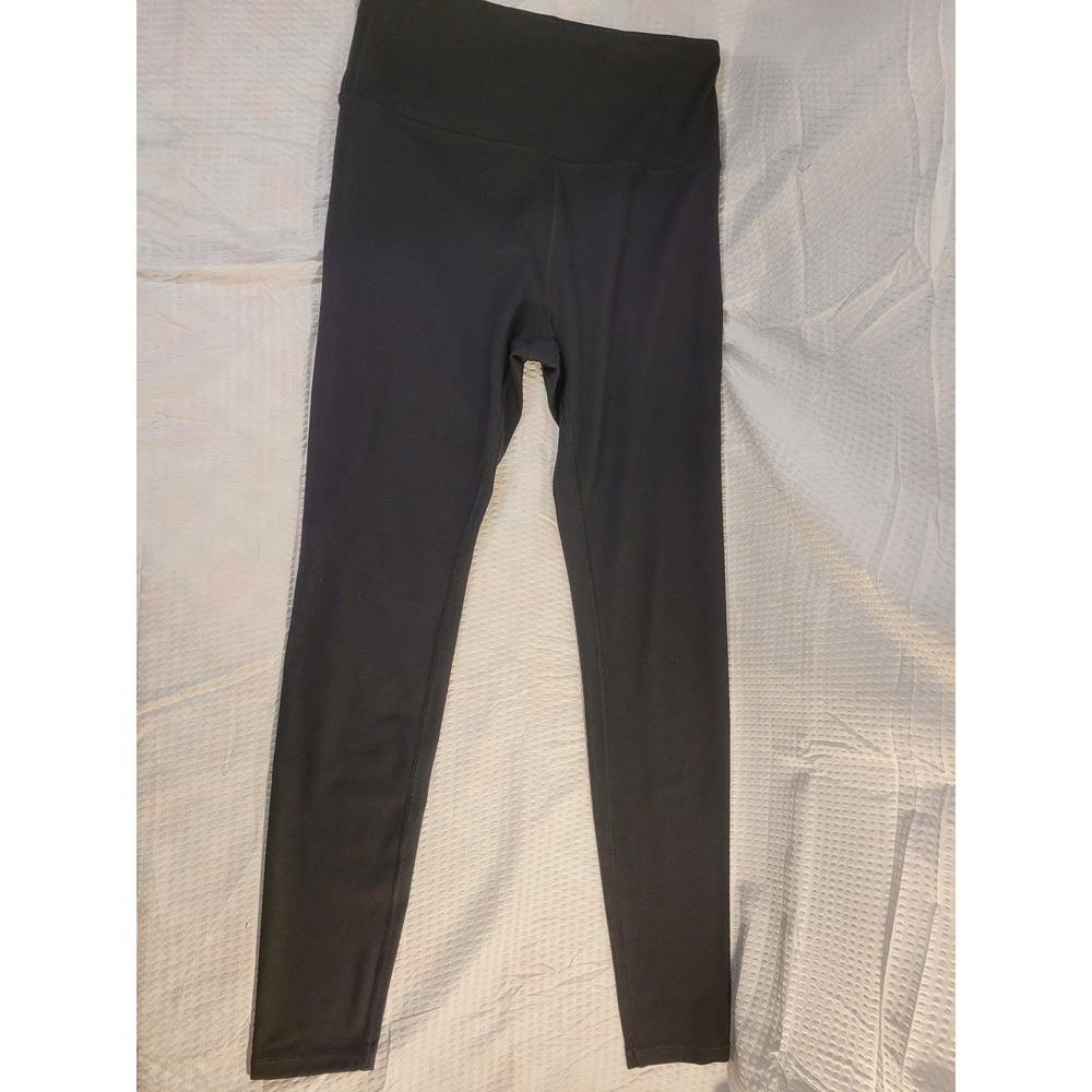 Victorias Secret Black High Waisted Logo Leggings Athletic Tights Size 12